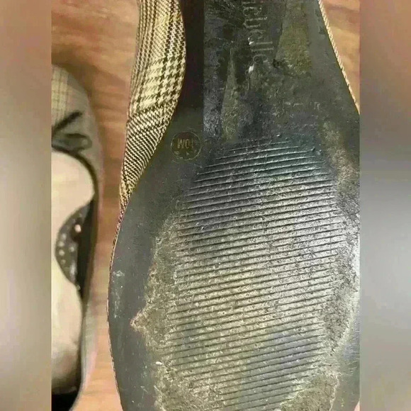 Michelle D size 10 black,white,brown  plaid flats - Picture 7 of 12